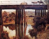 汤姆 罗伯茨 : Winter Morning after Rain, The Old Bridge, Gardiner's Creek